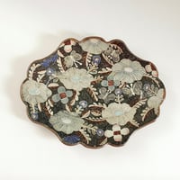 Oval plate  / Night flower