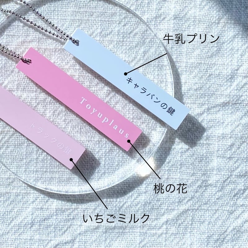 文字キーホルダー｜【数量限定】桃の花 | p-plus