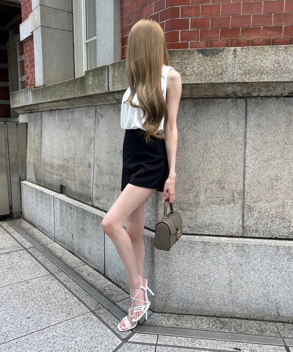 ♡ハイウエストファーショートパンツ♡ pium ピウム ブラック ハイウエストファーショートパンツ – pium