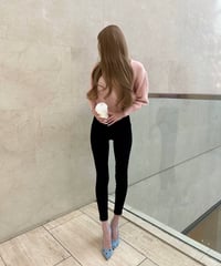 ショート丈春ニットpink