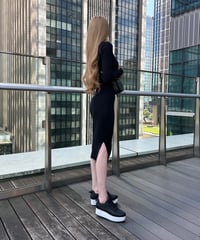 タイトスリットワンピース black