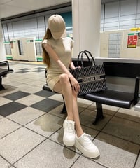 タイトミニワンピース beige