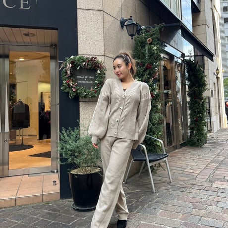 カーディガンセットアップ beige