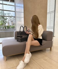 ショート丈春ニットwhite