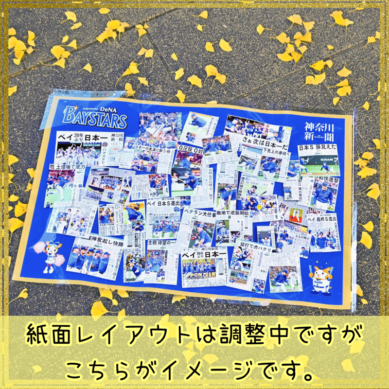 横浜DeNAベイスターズ×神奈川新聞 日本一記念レジャーシート