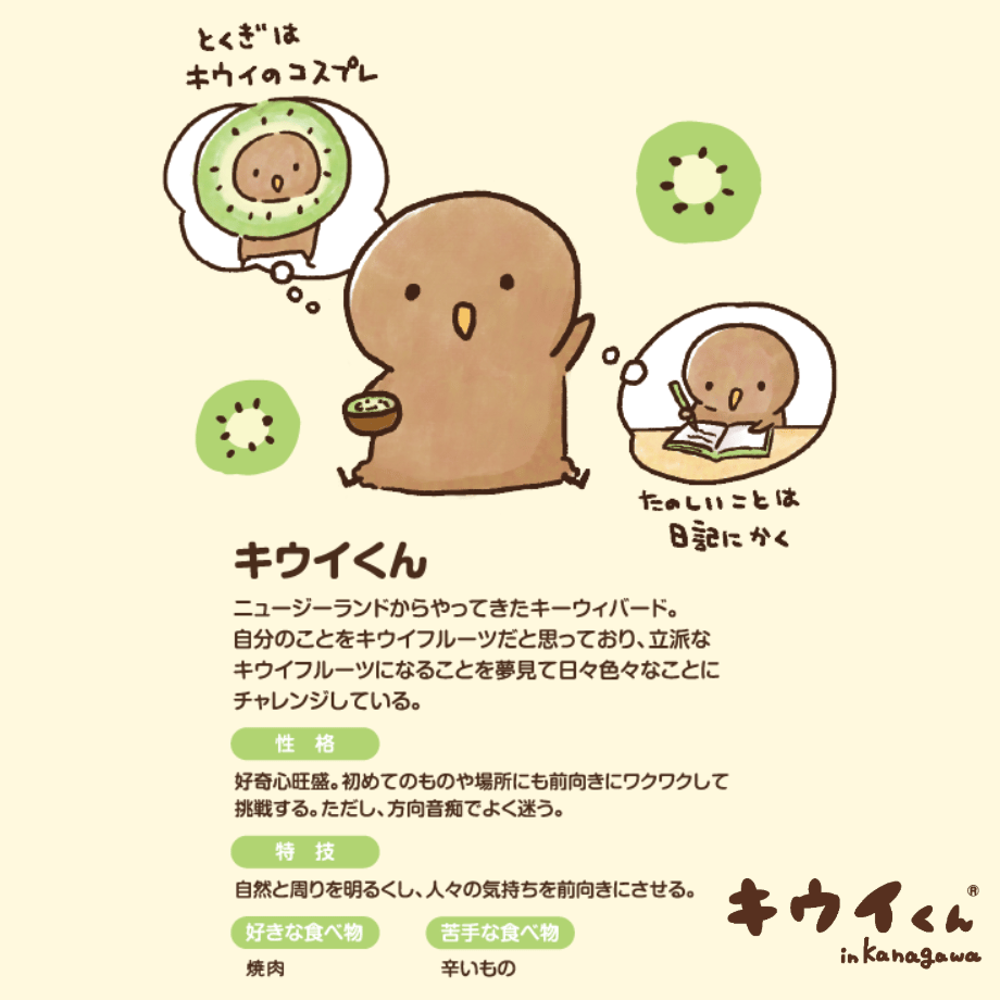 キウイくん® マスコットぬいぐるみ（オリジナルステッカー付き