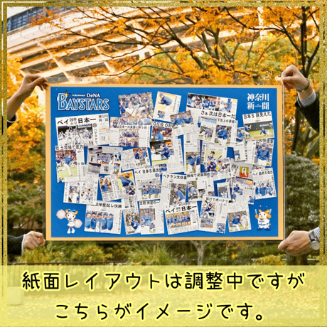 横浜DeNAベイスターズ×神奈川新聞 日本一記念レジャーシート（特別号外付き）