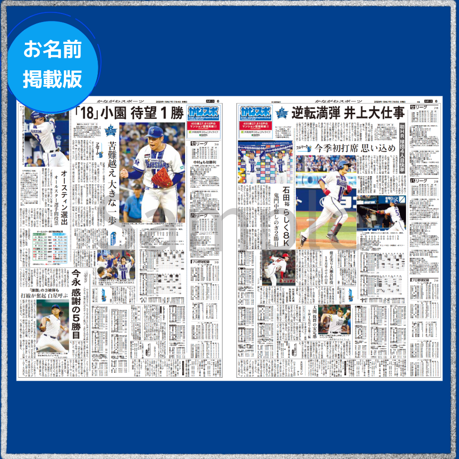 先着300名限定※《お名前掲載版》神奈川新聞特別縮刷版「横浜DeNA