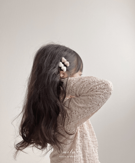 velour heart clip