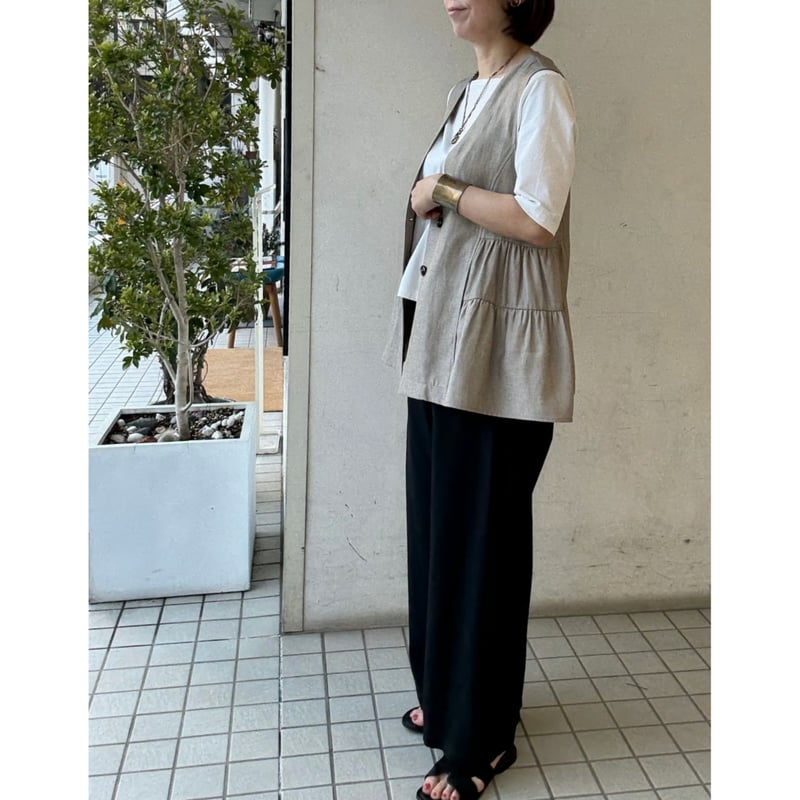 CYAN】サイドティアードリネンベスト 601469 | Bon Bon jolisac