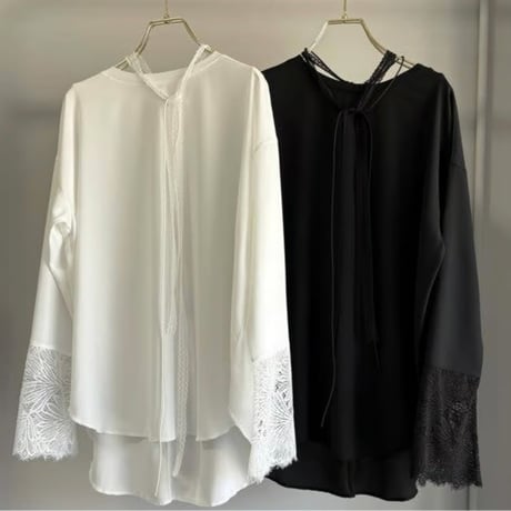【MARGAUX VINTAGE】シアーロンTEE　カフスレース　26091