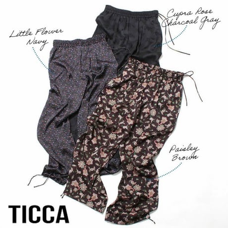 【TICCA】フラワープリントパンツ TBFS-422