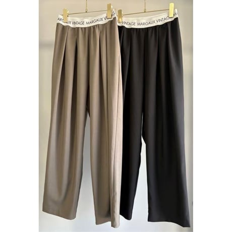【MARGAUX VINTAGE】ロゴウエストタックパンツ　26089