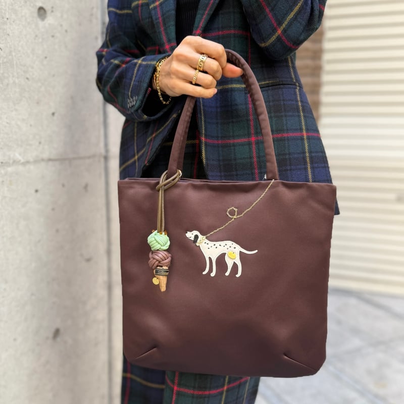 Demodee】アップリケサテントートバッグ | Bon Bon jolisac