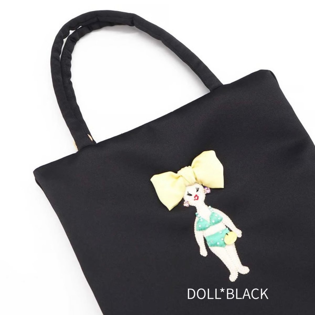 Demodee】アップリケサテントートバッグ | Bon Bon jolisac