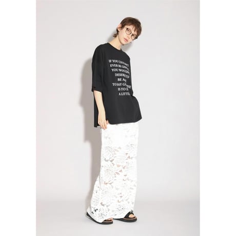 【SACRA】S.FINE COTTON LOGO TOP 126241091