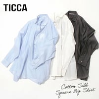 【TICCA】コットンシルクスクエアBIGシャツ UNI TBFS-113