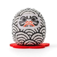 福だるま（コスチュームダルマ）【青海波-平穏・未来永劫】（3cm）開運 無病息災 招福 厄除け お守り 伝統模様