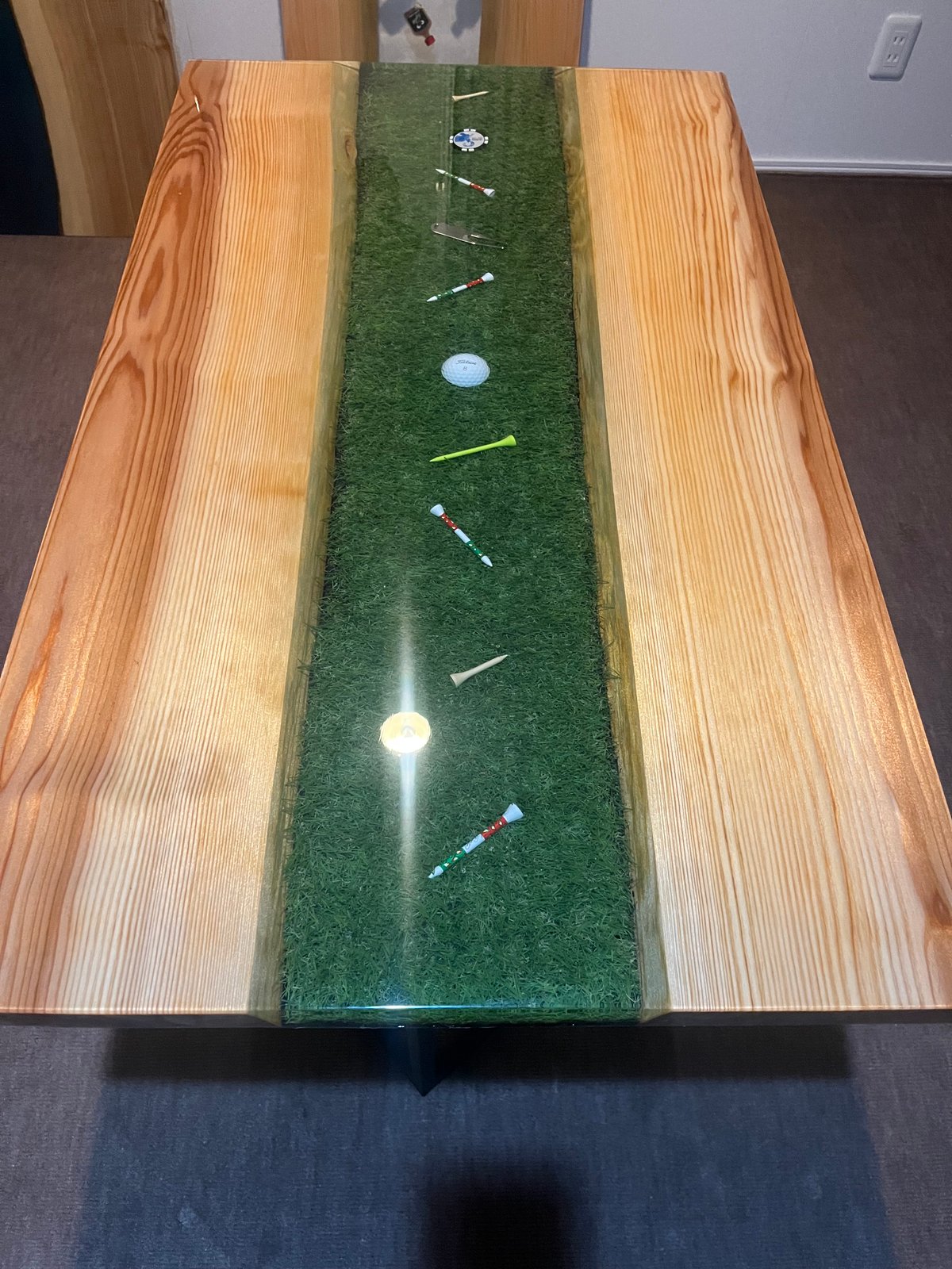 レジンテーブル　タモ　1710×700×30 レジンテーブルタモ1710×700×30