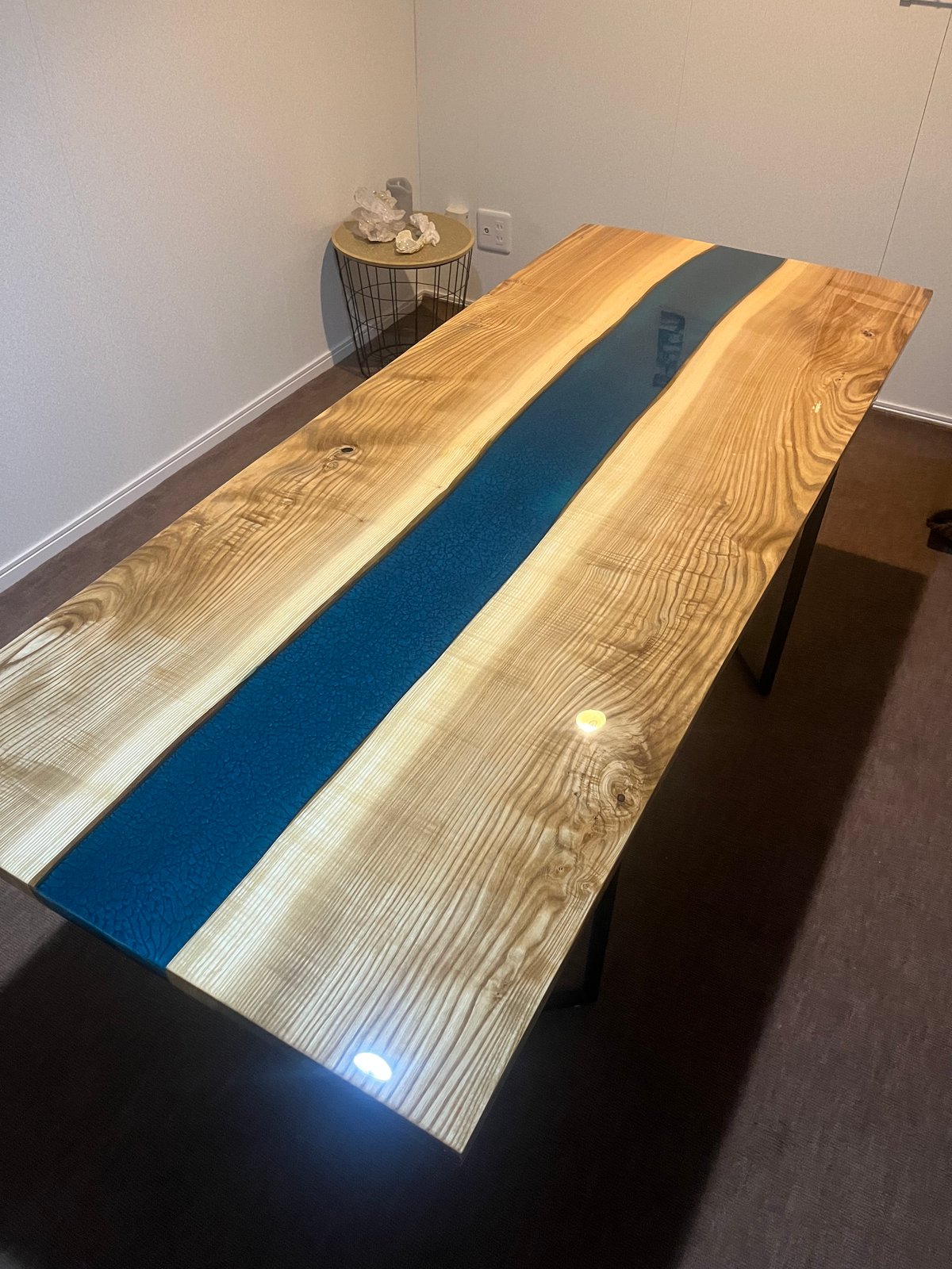 レジンテーブル　タモ　1710×700×30 レジンテーブルタモ1710×700×30