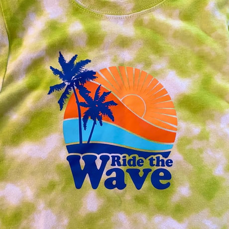 (110)RIDE THE WAVE TIE DYE T
