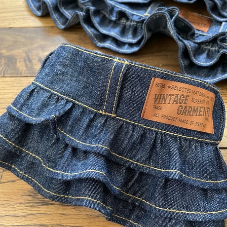 ベーシックデニムフリルスカート　2S/S/SM/M