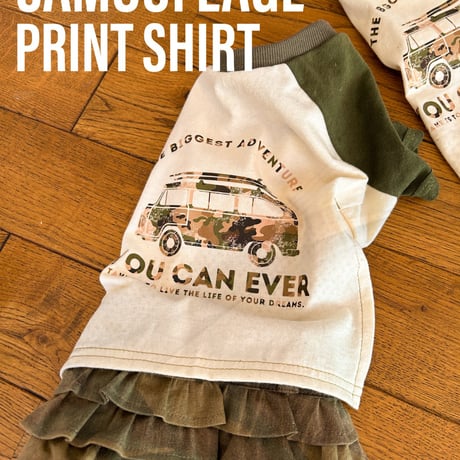 立体革命！ラグランプリント半袖Tシャツ