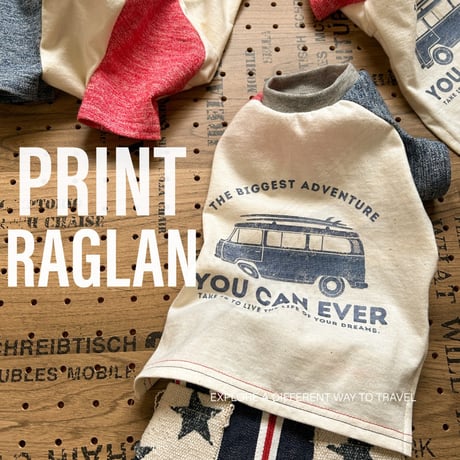 立体革命！　ラグランプリント半袖Tシャツ