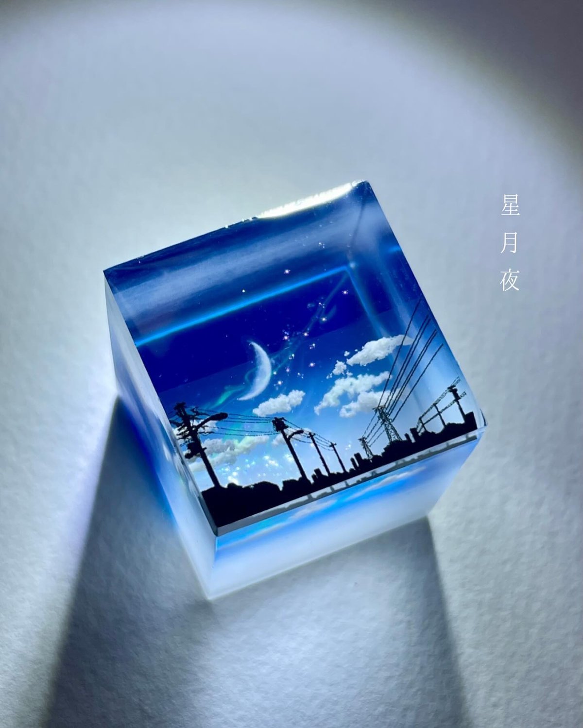 受注製作】made-to-order情景レジン-星月夜 | Annie art 𖤣𖥧𖥣｡手の