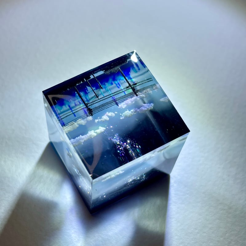 受注製作】made-to-order情景レジン-静かな街と星の川 | Annie art 𖤣