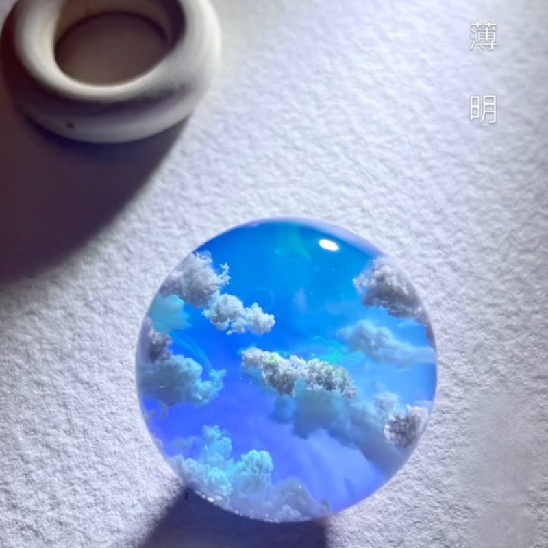 受注制作】made-to-order 空玉-薄明 オブジェ | Annie art 𖤣𖥧𖥣｡