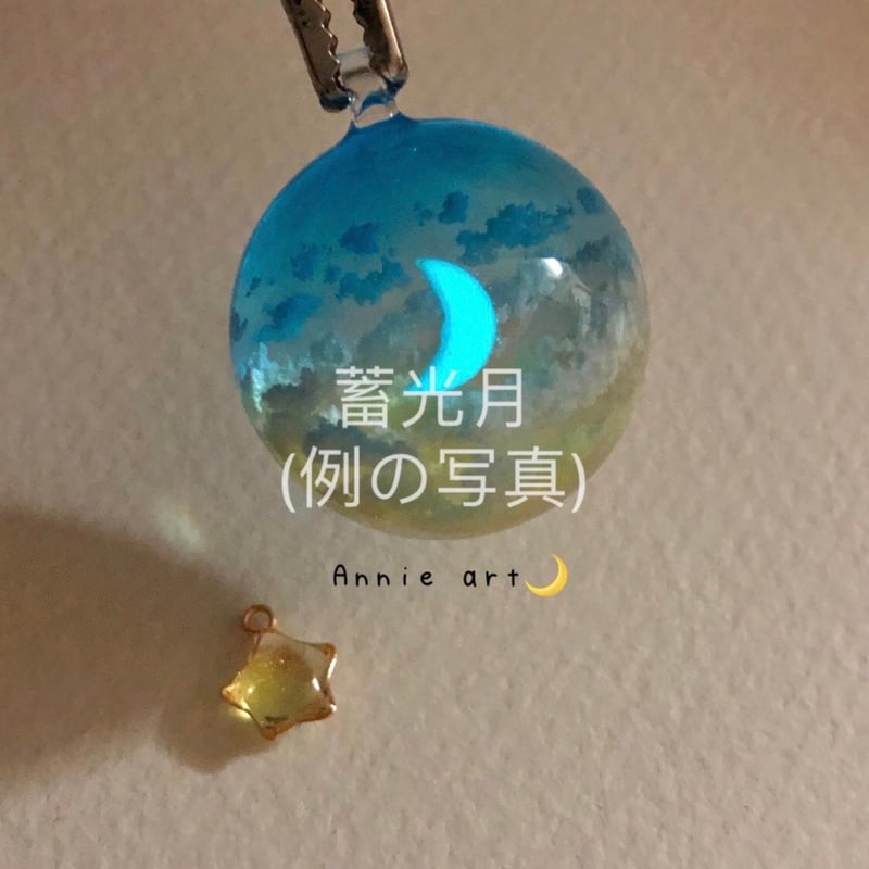 受注制作】made-to-order空レジン-雲上の月(M size) ※半球 | Anni
