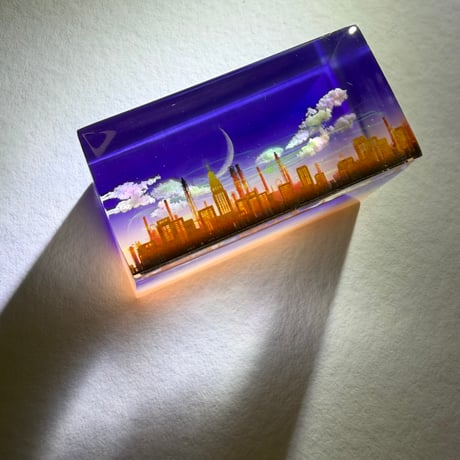【受注制作】made-to-order情景レジン-夕暮れの街(S size)