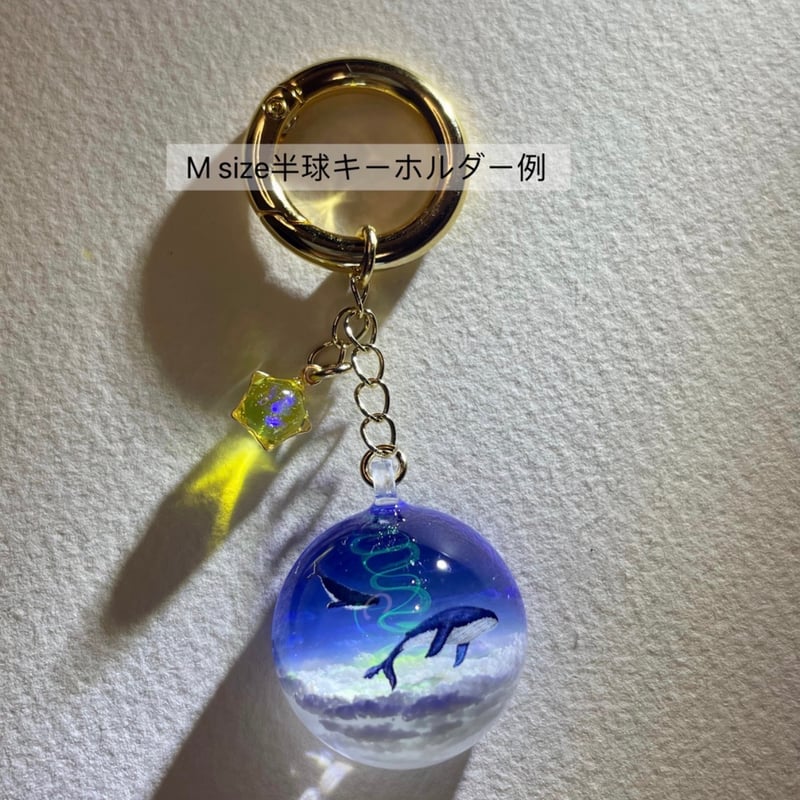 受注制作】made-to-order空レジン-海に架かった虹(L size) ※半球 | A