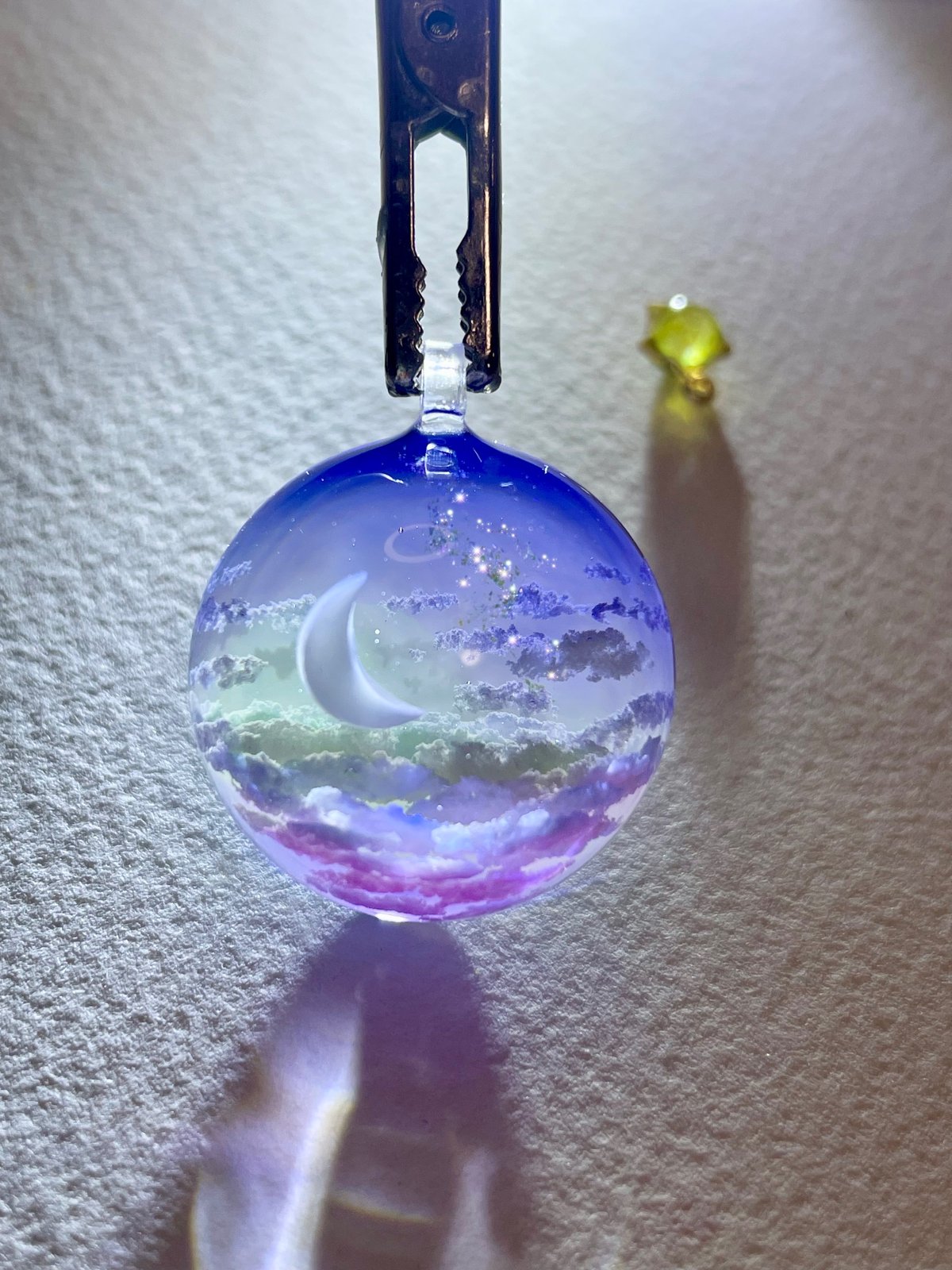 【受注生産】 レジンアイ 8mm 【空模様】-Part1- 受注制作】made-to-order空レジン-雲上の月(M size)※半球 | Annie