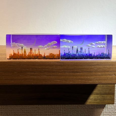 【受注制作】made-to-order情景レジン-夕暮れの街(S size)