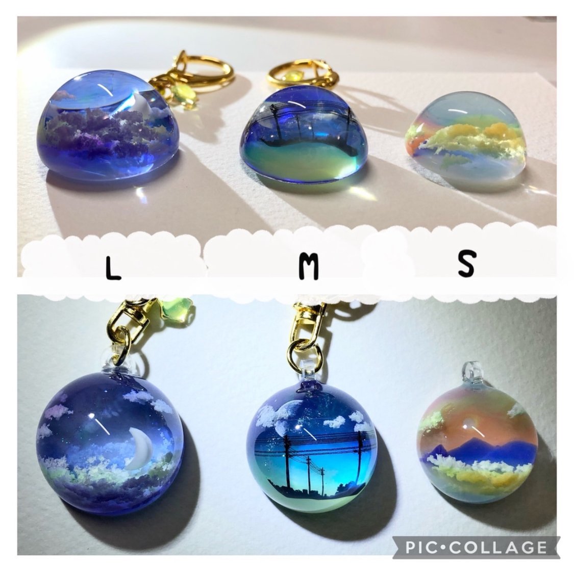 受注制作】made-to-order空レジン-海に架かった虹(L size) ※半球 受注制作】made-to-order空レジン-海に架かった虹(L size) ※半球