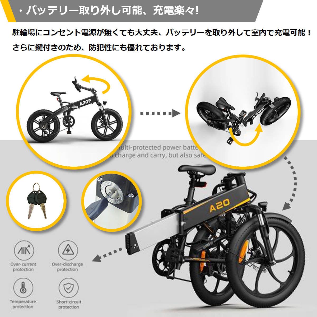 メイト系折電動アシスト自転車 e-bike 海外規格ADOA20F XE メイト系折電動アシスト自転車 e-bike 海外規格ADOA20F XE