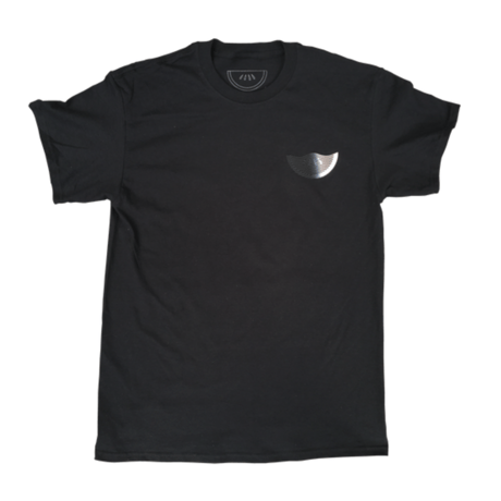 Wavy Fade Tee - Black w Black and White