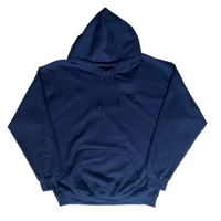 Embroidered Big Logo Hoody - Navy w Navy