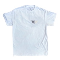Wavy Fade Tee - White w Black and White