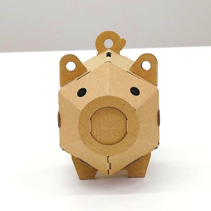 ダンボール工作キット ぶたの貯金箱 | HAKOBOX | ダンボール工作