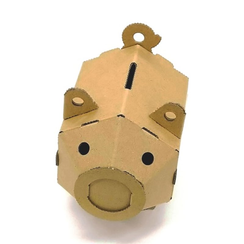 ダンボール工作キット ぶたの貯金箱 | HAKOBOX | ダンボール工作キット
