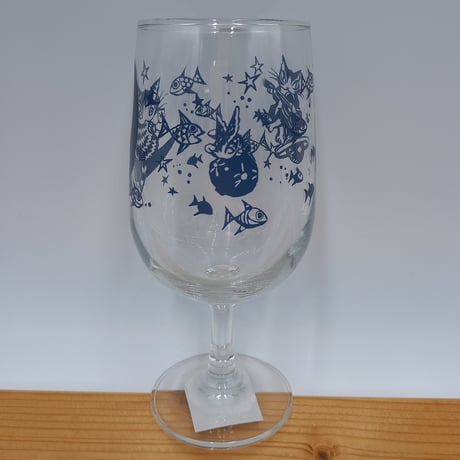 ダヤン　脚付グラス　夜釣りで乾杯