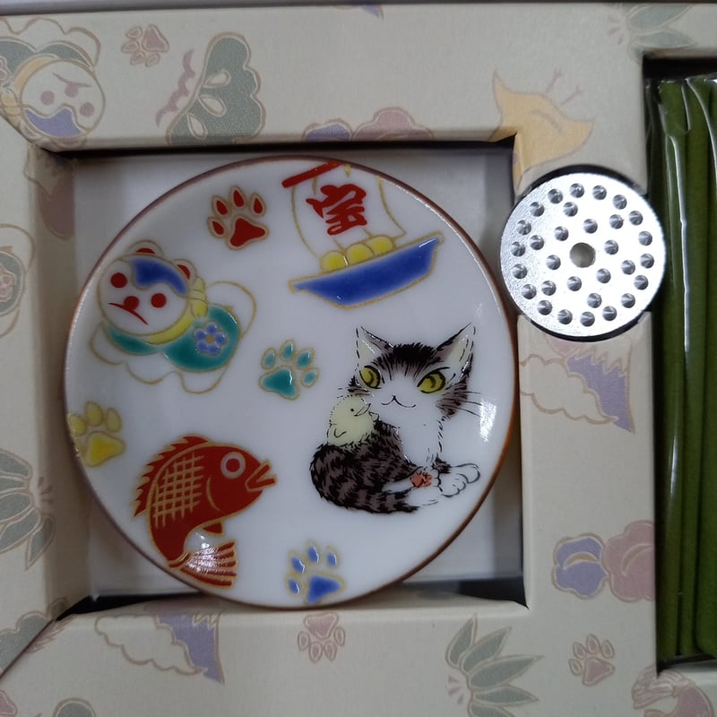 ダヤン 九谷焼 姫皿 ＆ お香 セット アルス | 秀和美術本店 わちふぃー