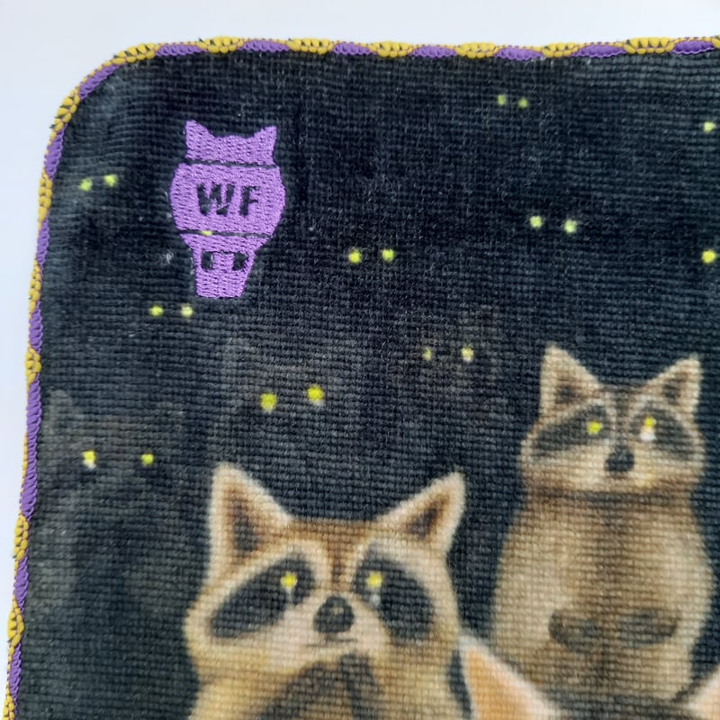 ダヤン アート刺繍 ミニタオル アライグマ | 秀和美術本店 わちふぃー