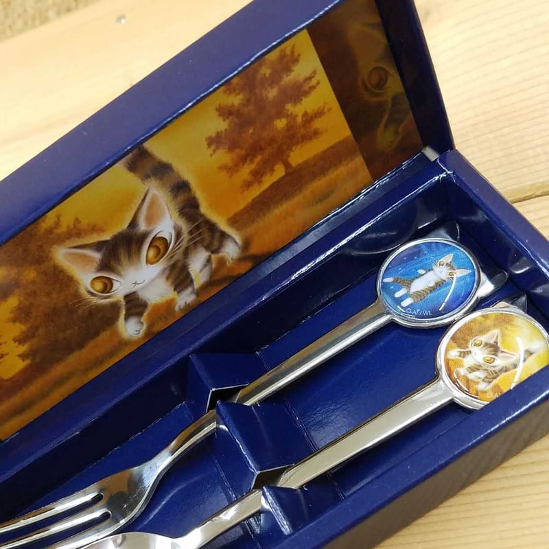 ダヤン ネコ耳カトラリーセット 森BABY 2 | 秀和美術本店 わちふぃーる