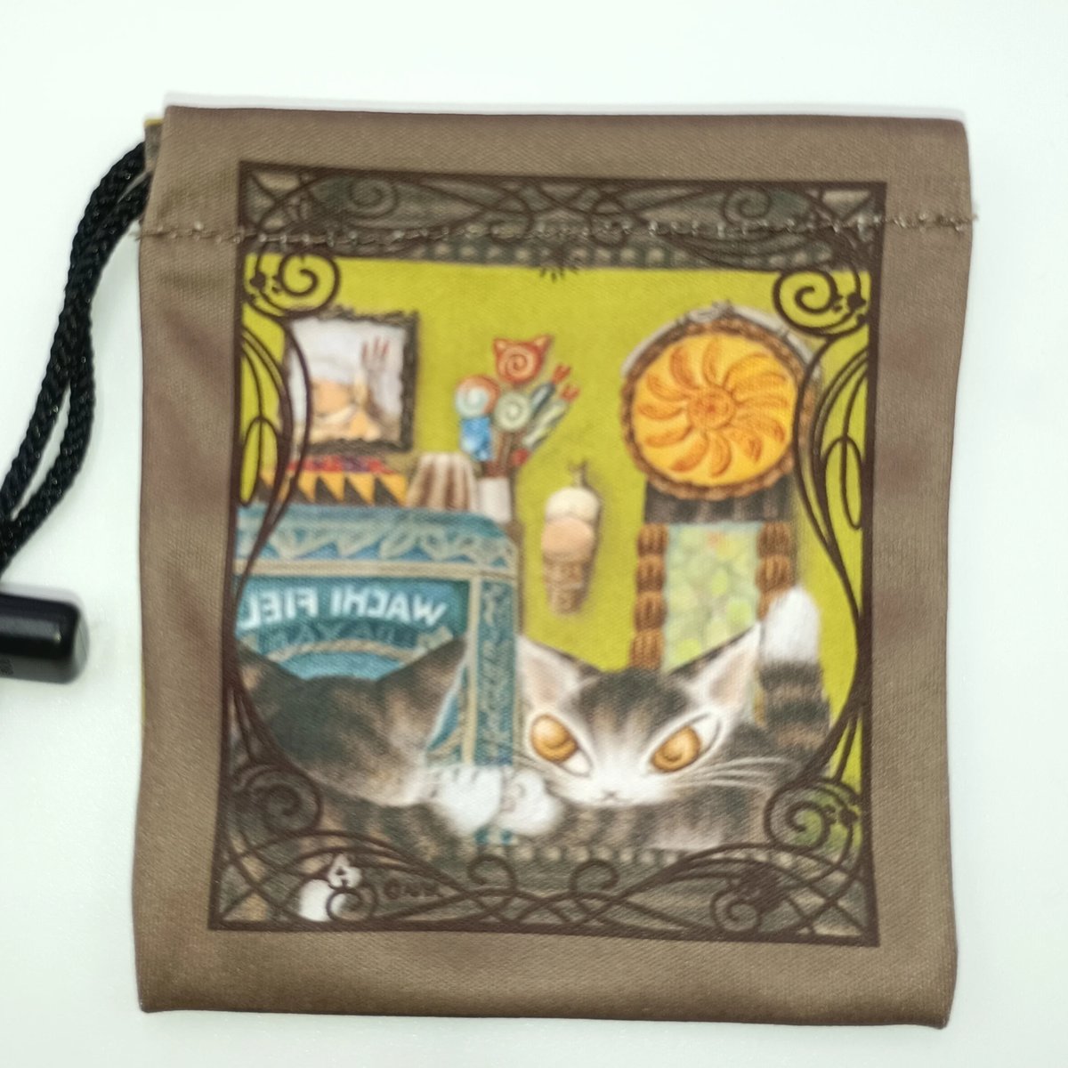 128-2 JNo.1289 ダヤン 巾着? ダヤン アート ミニ 巾着 鏡の中まで | 秀和美術本店 わちふぃーるど