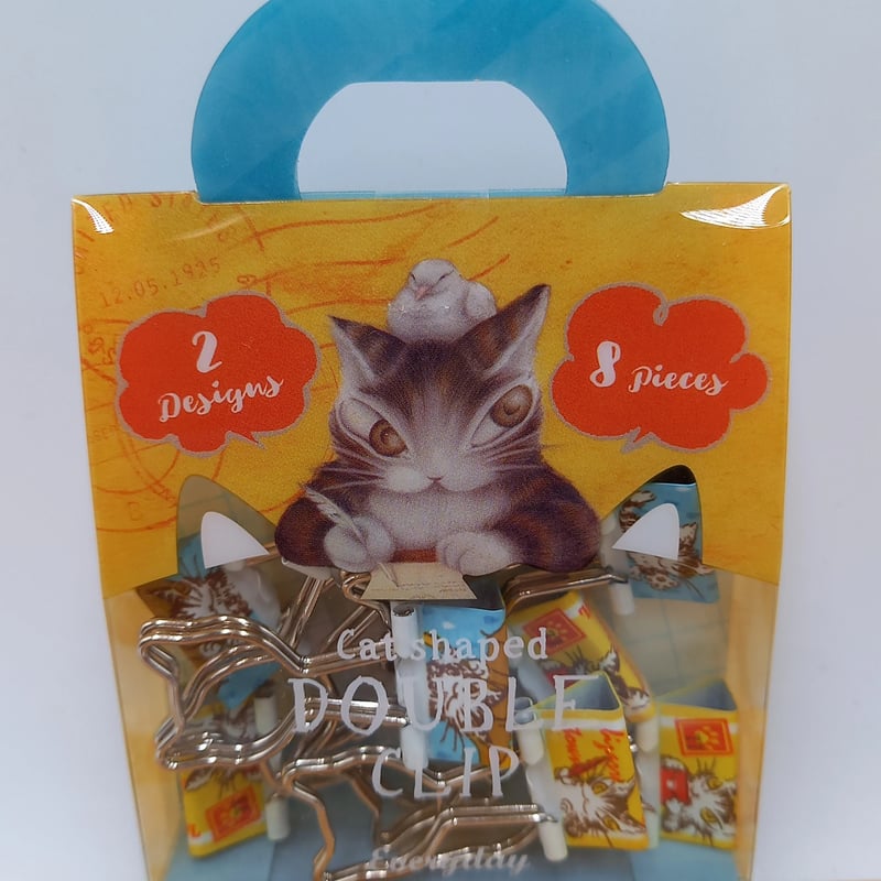 ダヤン ねこ型 ダブルクリップ 日常 | 秀和美術本店 わちふぃーるど 取扱店