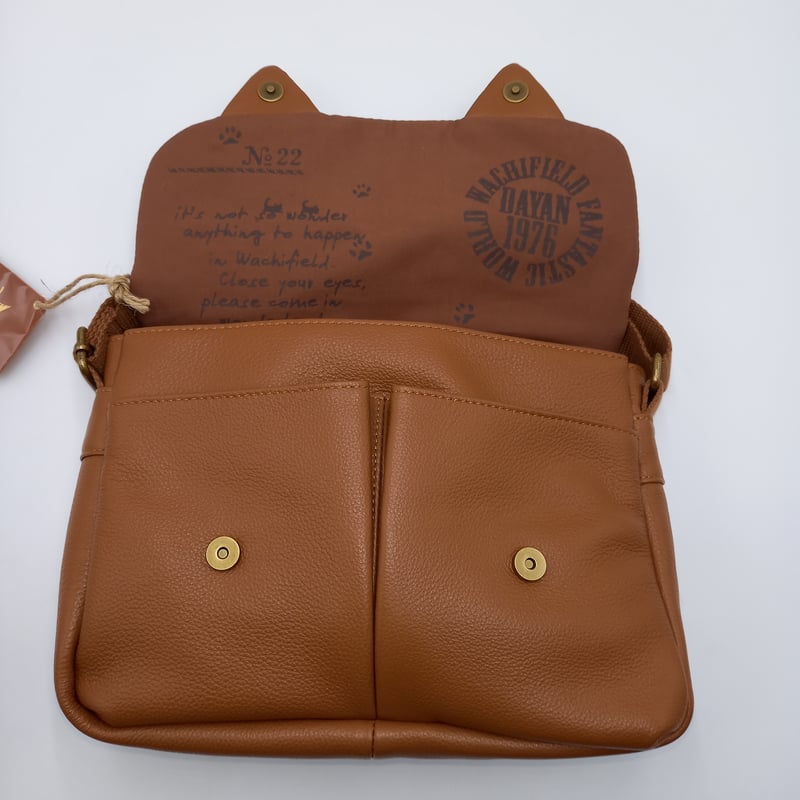 ダヤン 猫耳 レザー ミニ ショルダーバッグ 茶 | 秀和美術本店 わちふ